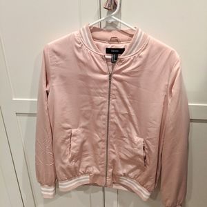 Satin Blush Bomber Jacket